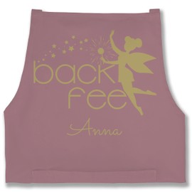 Geschenk mit Namen personalisiert by Shirtracer - Apron - Baking Apron Women - Back Fairy I Backfee I Gift Baking I Hobby Baker, 3 Pink