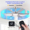 52in Ceiling Fan with Light,Modern Ceiling Fan with Light and