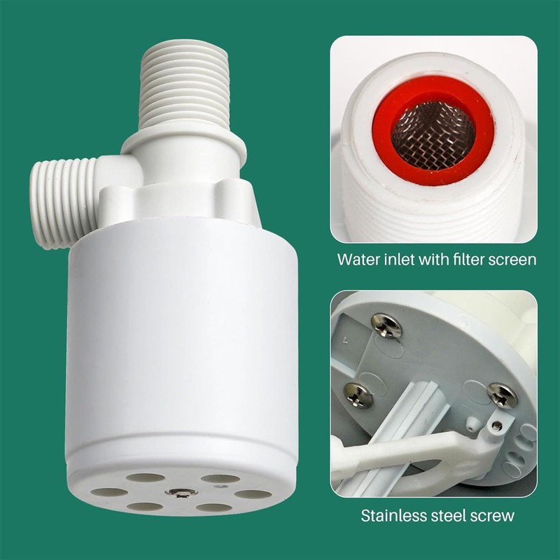 PACIOCEAN 2PCS Automatic Float Valve Water Level Controller Automatic Fill