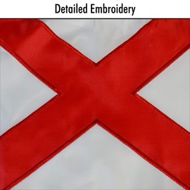 In the Breeze Alabama 18 Inch Windsock - Alabama State Flag Hanging Decoration - Colorful Outdoor Décor