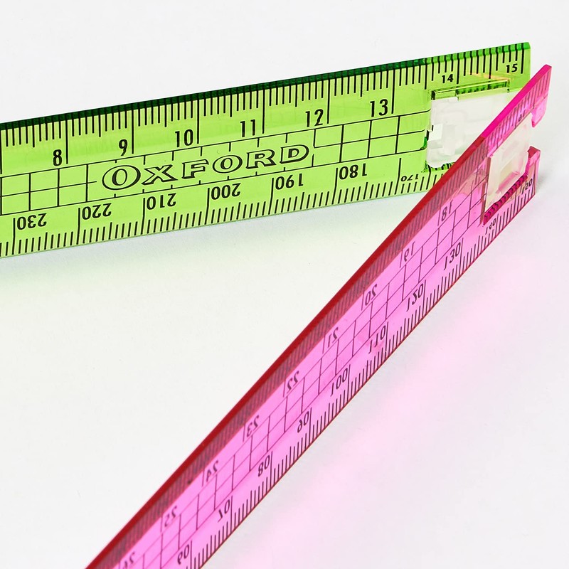 Helix Oxford Clash 30cm Folding Ruler - Pink