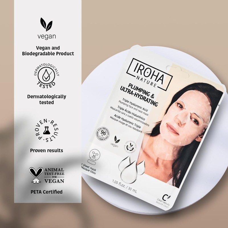 IROHA NATURE, Anti-Aging Skin Care Mask - Pack of 5