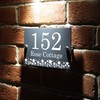 Badgemaster Modern Anthracite House Number Sign Plaque Stainless Steel Standoffs