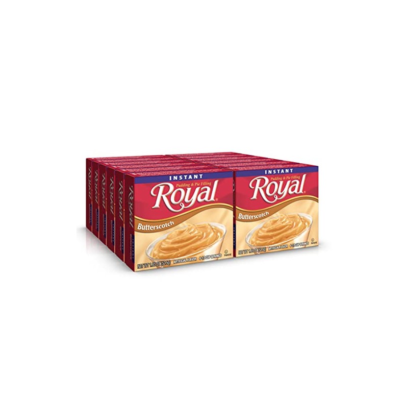 Royal Instant Pudding Dessert Mix, Butterscotch, Fat Free (12 -