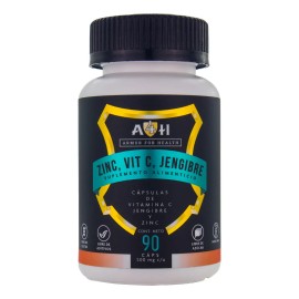 A4h Vitamina C Gluconato De Zinc Jengibre 90 Cápsulas Sabor Sin Sabor