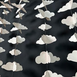 28 Pcs 3D Hanging Pink Clouds Decorations for Baby Shower Party Decoration Fake Cloud Ornaments Art Wedding Wall Decor Clouds Imitation Garlands Nursery Children Room Ceiling Artificial Cloud Props