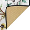 Kitchen Mat Tropical Flowers Birds Pattern Non-Slip Backing Door Mat