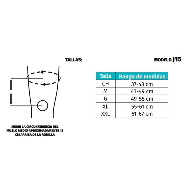 TYNOR Rodillera Mecánica Abierta- Neopreno- Crema - Modelo J15 (XXL,