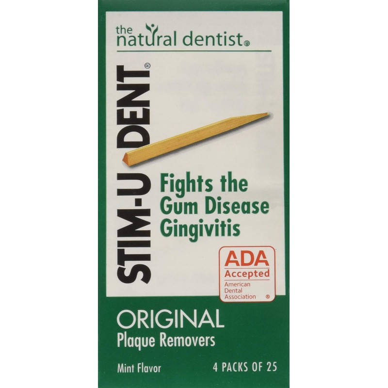 STIM-U-DENT Original Plaque Removers Mint -- 100 Toothpicks