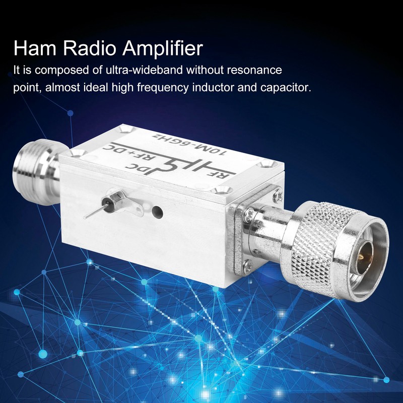 RF Broadband Amplifier Module Aluminium Alloy Bias Tee DC Blocker