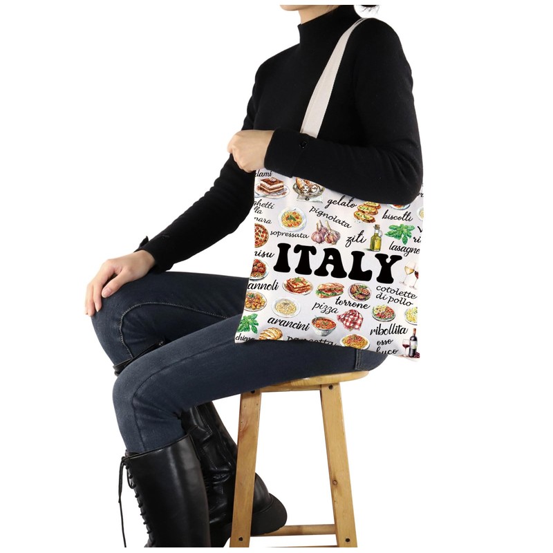 G2TUP Italy Lover Gift Italy Food Tote Bag Moving to