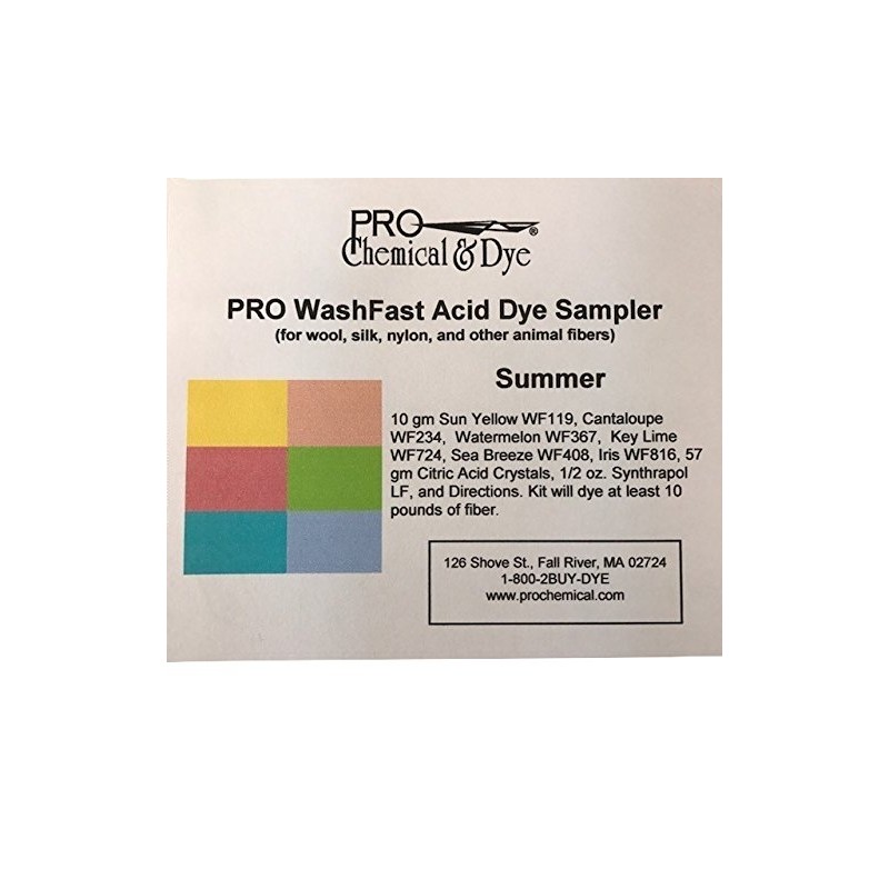 WashFast Summertime Acid Dye Sampler
