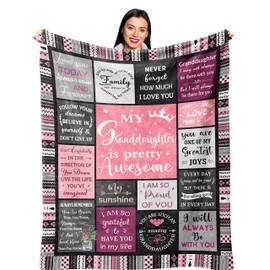 Ruvinzo Ruvinzo Granddaughter Gifts from Grandma, Granddaughter Gifts, Birthday Gifts Blanket 60 x 50 for Granddaughter, Sweet Granddaughter Gifts from Grandparents, Granddaughter Blanket Gifts Idea