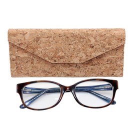 boshiho ECO-Friendly Natural Cork Sunglasses Box Foldable Triangle Sun Glasses Case Eyeglass Holder Jewelry Box (Cork)