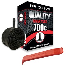 700c Baldwins Cycle/Bike Inner Tube 700 x 28c to 32c (Fits any 28c, 30c, 32c Tyre) Schrader/Car Type Valve & BALDY'S TYRE LEVER