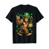 St Patricks Day Bigfoot Sasquatch Shamrock Men Women Kid T-Shirt