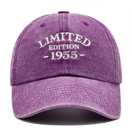 70th Birthday Gifts for Women, Happy 70th Birthday Decorations Men Woman, 70 Year Old Gift Ideas, Vintage 1955 Birthday Baseball Caps Adjustable - Washed Cotton Hats for Wife Mom Grandma Aunt Friends