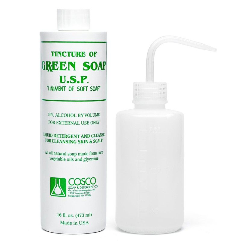 Cosco Tattoo Green Soap 16oz with Squeeze Bottle - Professional