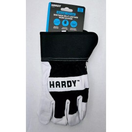 Hardy One Pair Natural Goatskin  Split Leather  Work Gloves for Tough Jobs One Size