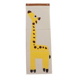 Wall Mounted Storage Bag 3 Layers Closet Crib Cartoon Felt Animal Type Over Door Hanging Storage Bag Giraffe 100.7x34.8cm
