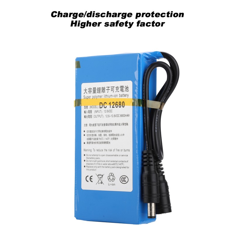 DC 12680 6800mAH Large Capacity Built in Switch Polymer Lithium