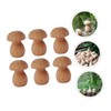 Gadpiparty 6pcs Mini Wood Mushroom DIY Craft Unfinished Smooth Figurines