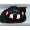 8 Reflective Subdued Red and Black Chevron Fire Helmet Tetrahedrons