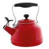Chantal Vintage Enamel on Steel Whistling Teakettle, 1.7 quart, Chili