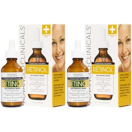 ADVANCED CLINICALS SUERO FACIAL RETINOL ANTI-ARRUGAS CON GLICERINA, ALOE VERA Y TE VERDE 52ML 2 PIEZAS                                                