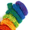 LOUDelephant Wool Knit Arm Warmer - Ruched - Shredded Rainbow