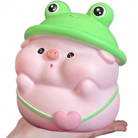 Piggy Bank Girls,Unbreakable Savings Box,Cute Frog Money Bank Birthday Gift Kids (Green Frog Piggy Bank)