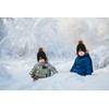 MAILEKT 3-in-1 Children's Winter Hat Scarf Gloves Set, black
