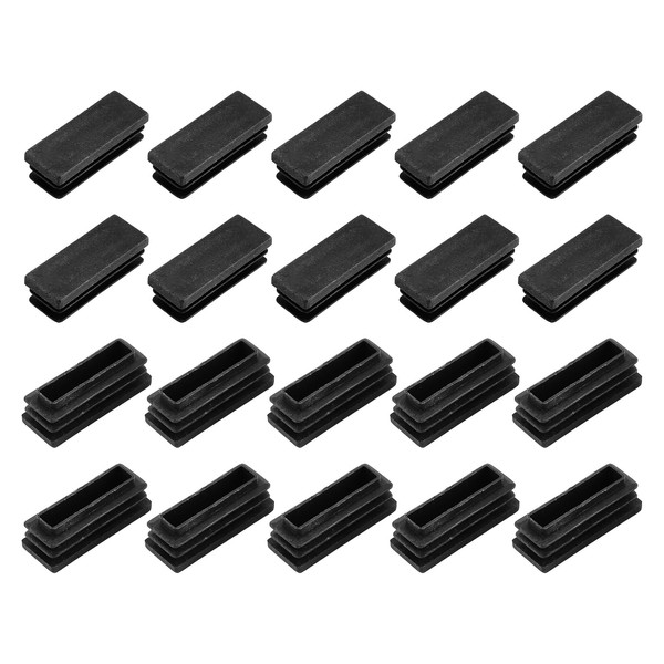 METALLIXITY Rectangle End Caps (40 x 15mm) 50Pcs, Plastic Rectangle