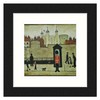 Greetingles Lowry-Style 12"/31cm Square Framed Print. Beautiful Black Ash Frame