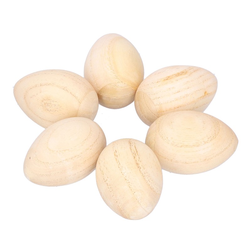 Wood Eggs Shakers Set Natural Wooden Egg Rattle Musical Percussion