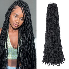 Faux Locs Crochet Hair Soft Locs 30 inch 6 Packs Long Pre Looped Crochet Locs Goddess Locs Crochet Hair For Black Women Braiding Hair Extensions (30 Inch (Pack of 6), 2#)