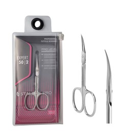STALEKS PRO Expert SE-50/2 Professional Cuticle Scissors Ergonomic Rings Stainless Steel