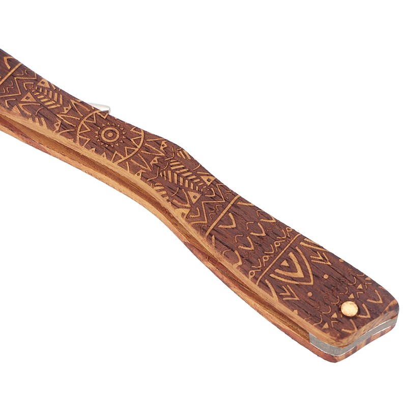 Men Manual Razor Redwood Handle Shaver Zinc Alloy Blade Straight