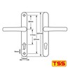 TSS Polished Brass UPVC Door Handle Pair Set, 117mm PZ