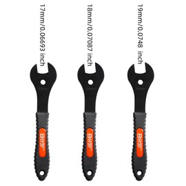 3 Pcs Bike Cone Wrench Set Tool (17, 18, 19mm) Bicycle Wheel Pedal Hub Axle Nut Install Remover Cycling Spanner Hub Repair Removal Tool