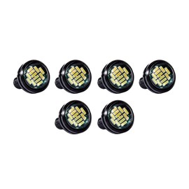 Stark Industries 23mm Eagle Eye Bulb White light, High Power 9W 12-SMD DRL Car Motorcycle Turn Signal Light Fog Light Backup Lights, 6-Pack