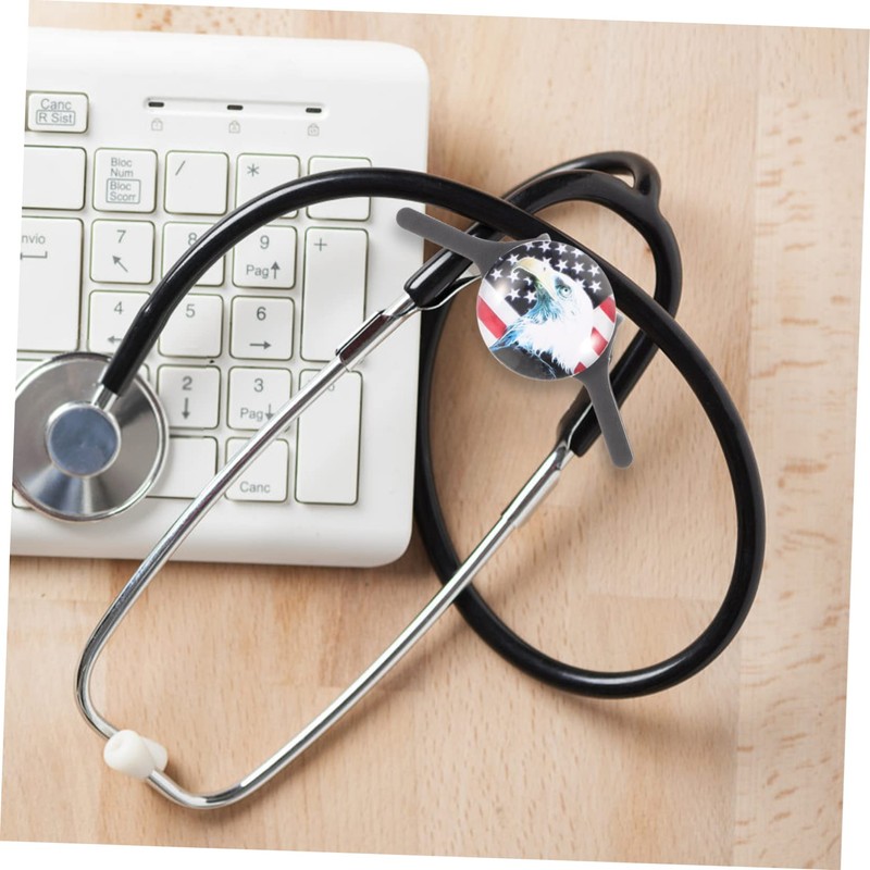 KOMBIUDA Stethoscope Name Tag for Id Tag Open Clasp Design