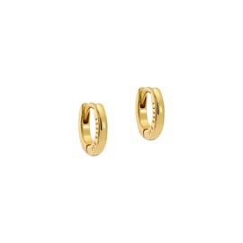 Ted Baker Crisete Logo Hoop Earrings (10mm) For Women (Gold)