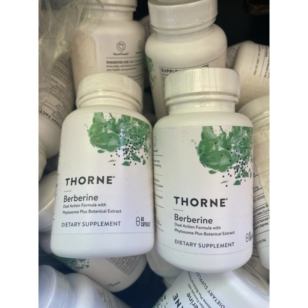 branded 2x THORNE Berberine 1000mg Supplement Dual Action Formula 60