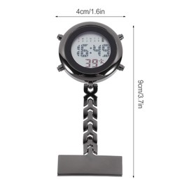 Watch - Multi-Function Digital Watch Watch Brooch Clip on Watch Hanging Lapel Pin Watch Fob Watches for Nurses Doctors