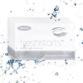 Freshstarts Makeup Remover Facial Cleansing Towelettes - Face Wipes, Facial Skin Care Products - Beauty & Travel Essentials for Women - 300 Pack