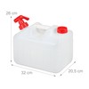 Relaxdays, Water Canister with Tap, Wide Neck Screw Cap, Camping