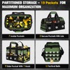 Heavy Duty Tool Bag 16-Inch - 19 Pockets Tool Organizer,