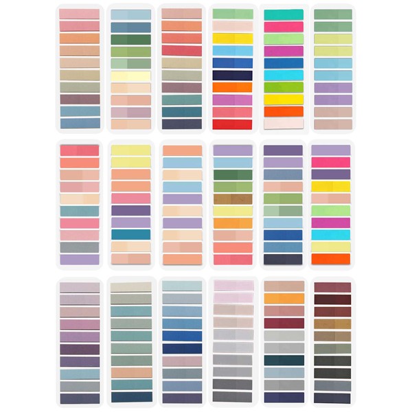 ELII 3600pcs Books Tabs for Annotating Page Markers Morandi Sticky