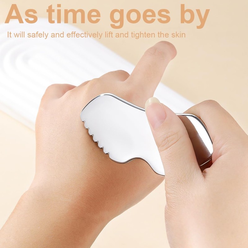 COYUN Gua Sha Edelstahl, Gua Sha Stein Gesichtswerkzeug, Guasha Scraping